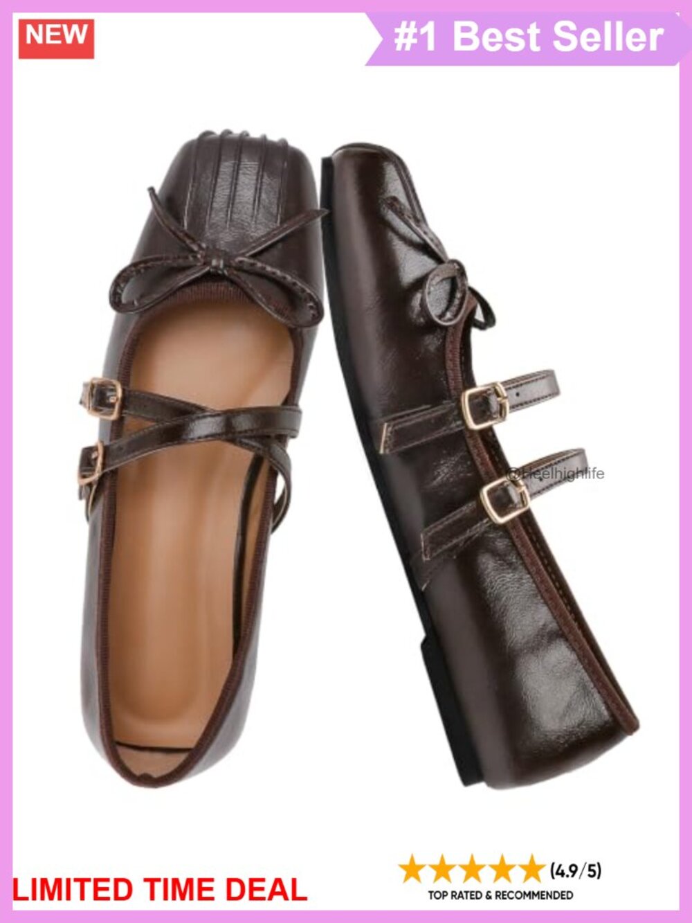 Mary Jane Flats Bow Square Toe Criss-Cross Strap Ballet Dressy Shoes